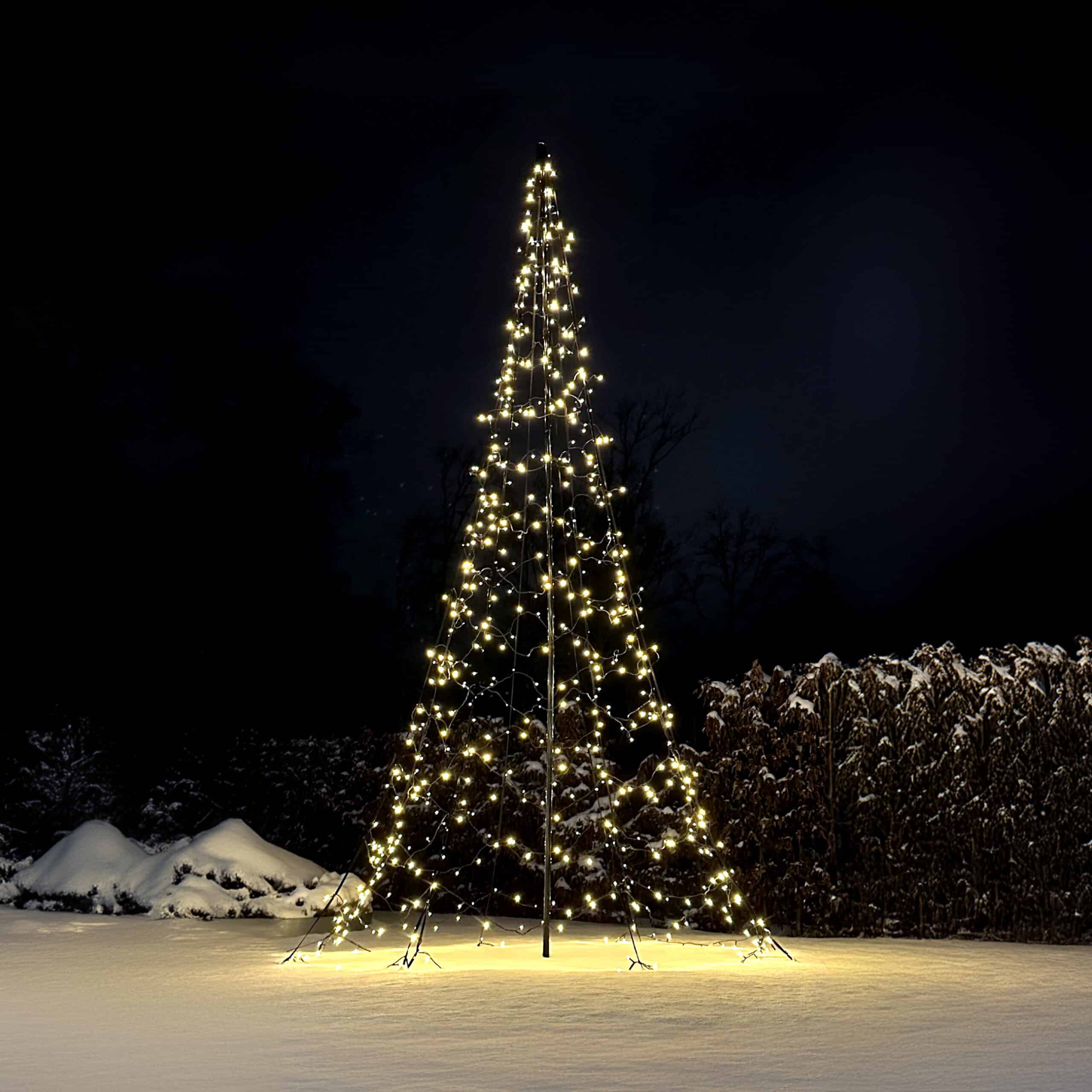 App styret Glimma julebelysning, varm hvid og multicolor med spyd - Billede 2