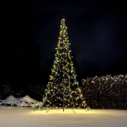 App styret Glimma julebelysning, varm hvid og multicolor med spyd